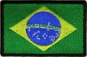 BRASILIAN - FLAG - IRON or SEW-ON PATCH