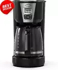 12 Cup Programmable Coffee Maker Drip Machine LCD Display Black