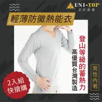 在飛比找ETMall東森購物網優惠-【 UNI-TOP足好】706圓領成袖上衣(2件組)_保暖衣