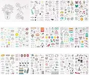 9 Sheets of Wedding Scrapbook Stickers, Waterproof Wedding Shower Scrapbook Stickers Wedding Planning Stickers Wedding Guest Book Stickers for Wedding Record Book, Scrapbook