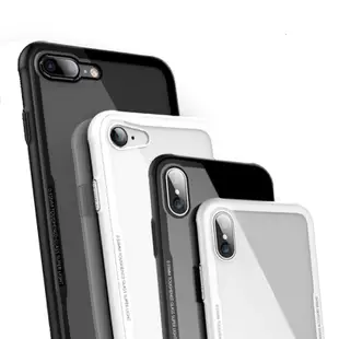 iPhone玻璃殼 TPU矽膠保護殼手機殼iPhoneX Xs i6/i6s i7 i8 6P/6sP 7P/8P 現貨