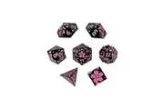 LPG Dice RPG Set Inscripted Sakura Black Pink