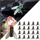 20PCS Durable Bionic Fly Fishing Bait Flies Spinner Swim Baits Trout