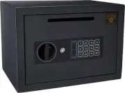 Digital Safe Compact Steel Money Security Box with Keypad - Deposit Cash Easily