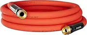 3/4" Hot/Cold Short Leader Garden Water Hose 15 ft, -50℉-190℉, Flexible & Lightweight Rubber Pipes With 3/4" Brass Fittings for Yard, Outdoor, Farm, Red