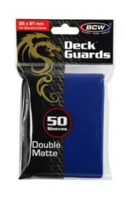 BCW Deck Guard Card Protector Sleeves - Matte Blue 50 Pack