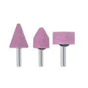 Abrasif Pointes Set Chrome Corindon Meule 1/4 Pouce Queue 3Pcs
