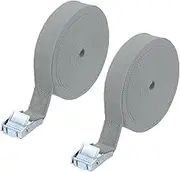 uxcell 1" x 30 ft Lashing Strap with Buckles, 2 Pcs Cam Buckle Tie Down Straps Adjustable Heavy Duty Secure Cinch Straps Up to 551 lbs for Cargo Kayak Bicycles, Gray