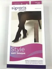 Sigvaris Compression Knee Highs Soft Opaque Nude Size LL 15-20 mmHg NIP