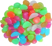 COLLBATH Aquarium Stone Set 400pcs Mixed Color Stones Fish Tank Decor Garden Rocks Pebbles for Nighttime Illumination Fish Aquarium