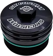 S-K CUSTOM Compatible For Mer-cedes Benz A160 B180 C200 E300 GLC 250 SLK260 M270 M274 Aluminum Oil Filter Housing Engine Oil Filter Cap(Black)