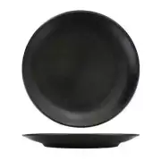 Torino Matte Black 12" Diameter Porcelain Plate - 1 Dz