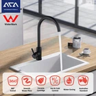 ACA Black Kitchen Laundry Sink Mixer Tap Basin Vanity Faucet Swivel Spout SUS304