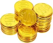SAFIGLE 100pcs Daily Use Gaming Coins Mini Size Boys and Girls Accessory for Birthday Parties Treasure Hunts