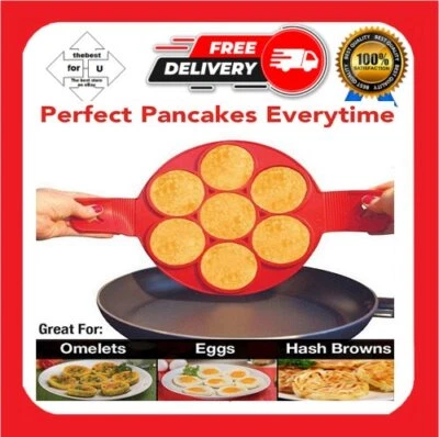 7 HolLR Silicone Mold Pancake Maker Nonstick Egg Ring Maker Kitchen AccFTsoriZV