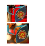2 Cotton Jholi Prayer Chanting Bag OM Hindu Meditation Gomukhi Hare Krishna