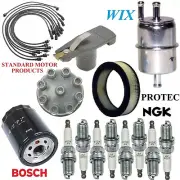 Tune Up Kit Air Oil Fuel Filters Cap Wire Plugs For JEEP J10 V8 5.9L 1984-1986