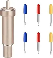 Pack of 6 Tungsten Steel Cutting Blades with Housing Cutting Plotter Blades Replacement Blades for Explore Air 2 Air 3 Maker with 6 Cutting Blades (2 x 30°, 2 x 45°, 2 x 60°)