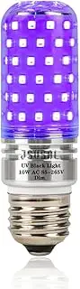 JSVSAL LED Black Lights Bulb Dimmable,10W Blacklight 100W Equivalent, AC 85-265V E27 Base,UVA Level 395-400nm,Glow in The Dark for Body Paint,Blacklights Party,Fluorescent Poster (1-Pack)