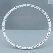 38.5mm Aluminum Alloy silver Ring+Black Font Watch Bezel for Omega Speedmaster
