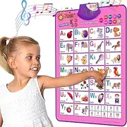 Just Smarty Interactive ABCs and 123s Learning Poster, Pink