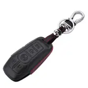 5 Button Leather Smart Key Case Fob Cover Shell For Ford Mustang Explorer Taurus