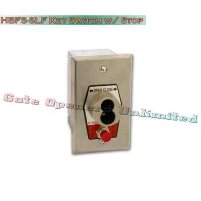 MMTC - HBFS-SLF Interior Open-Close S Format Key Switch Stop Button Flush Mount