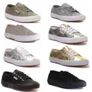 Superga 2750 Cotu Classic Womens Canvas Black Lace Up Trainers UK Sizes 3 - 8