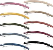 WADY 10 PCS Barrettes for Fine Hair, Hair Barrettes for Women,Tortoise Shell Hair Clips, French Barrette Hair Clips for thick hair 3 Inch Small Hair Barrettes for Women Flat Against Head