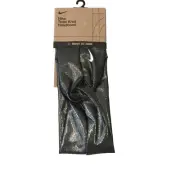 NIKE Gunmetal Gray Metallic Twist Knot Headband White Swoosh OSFM