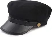 [HAMKVBPR] Flat Top Cap Men's Sealing Flat Top Hat Retro Captain Duck Tongue Cap for Women and Men