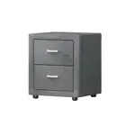 Artiss Bedside Tables Drawers Side Table Storage Cabinet Nightstand Bedroom Grey