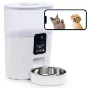 Smart Automatic Pet Feeder with 1080P HD Camera for Cats & Dogs (3.5L), WiFi,...
