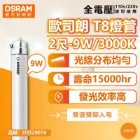 在飛比找momo購物網優惠-【Osram 歐司朗】2支 明亮 LED 9W 3000K 