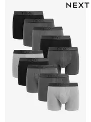Grey 10 pack A-Front Boxers (727058) | $87