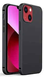 Gueche Compatible with iPhone 13 Mini Case, Silky-Soft Touch Protective Phone Case, Shockproof Cover, Smartphone Coque for iPhone 13 Mini Funda 5.4-Inch (Black)