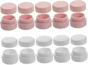 WOONEKY 10pcs Refillable Plastic Lotion Jars with Lids Body Scrub Containers for Makeup Moisturizers Travel