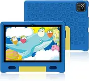 ApoloMedia 10 Inch Kids Tablet, Tablets for Kids Ages 3-7 with Eva Case, 32GB Storage (Expandable Up to 512Gb), Google Kids Space Pre-Installed, Family Link, Content