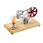 LL-009 Hot Air Stirling Engine Kit Model Electricity Generator Physical Generator Model with LED Light Flywheel Design S