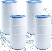 FixCracked 4-Pack PCC80-PAK4 Pool Filter Replaces for PLFPCC80，Clean and Clear Plus 320，C-7470，CCP320，R173573，Filbur FC-1976，817-0081，178580，20"x7" Swimming Pool Replacement Filter