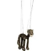 Sunny Toys 16" White & Black Baby Leopard Cheetah, Marionette Puppet NEW - READ