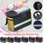 1xBicycle Handlebar Basket Bag Bike Reflective Front Pannier Tube Waterproof Bag