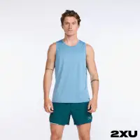 在飛比找momo購物網優惠-【2XU】男 Aero 運動坦克背心(灰藍/反光黑)