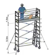 OLDFIELDS 3.2x2.4x0.7M D - 1 WD Scaffold Pro Series Mobile Tower TP07243201