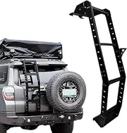 Junberoy Rear Hatch Ladder Summit Hatch Tailgate Step Ladder Aluminum Alloy Compatible with 4Runner 4 Runner 2010-2024