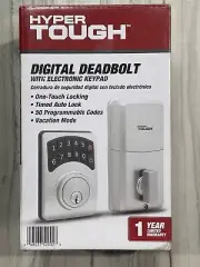 NEW HYPERTOUGH DIGITAL DEADBOLT WITH ELECTRONIC KEYPAD - SATIN NICKEL