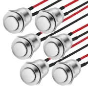 6pcs Pressure Switches,12 mm Momentary Pressure , Metal Button, Protruding8740