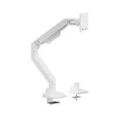 Brateck LDT81-C012-W NOTEWORTHY HEAVY-DUTY GAS SPRING MONITOR ARM For most 17'~49' Monitors, Fine Texture White