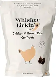Whisker Lickin's Single Protein Chicken Brown Rice Cat Treats 100 g
