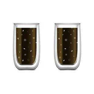 限定組合↘【仙德曼 SADOMAIN】雙層玻璃咖啡杯350ML (2入組)+時尚玻璃吸管組